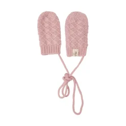 Stickade Babyvantar I Ull Blush Pink