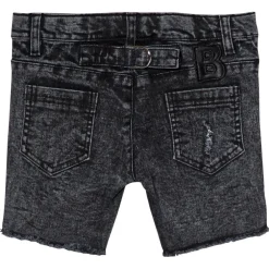 Stone Wash Jeansshorts Grå