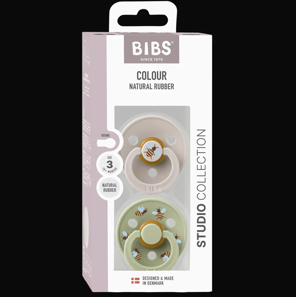 Studio Colour Bumblebee 2-pack Runda Latexnappar Mushroom Mix
