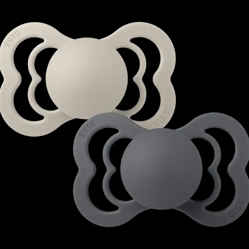 Supreme 2-pack Symmetriska Silikonnappar Sand Iron