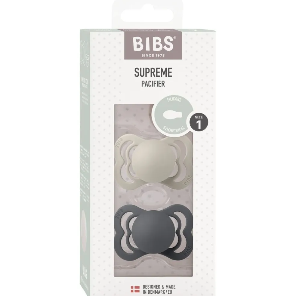 Supreme 2-pack Symmetriska Silikonnappar Sand Iron