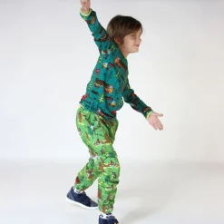 Sweatpants with bears Moss Green