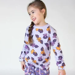 Sweatshirt with bats Orchid Petal