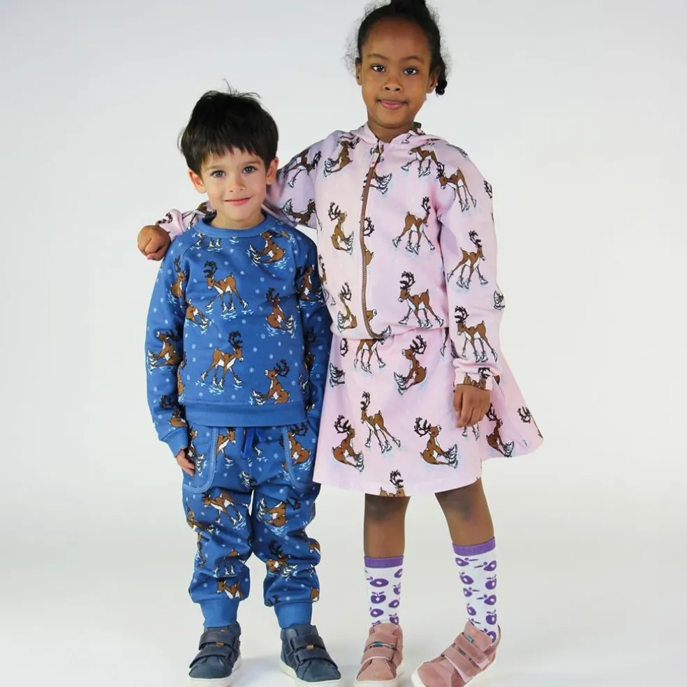 Sweatshirt with reindeer Federal Blue Federal Reindeer Sweatshirt i Federal Blue