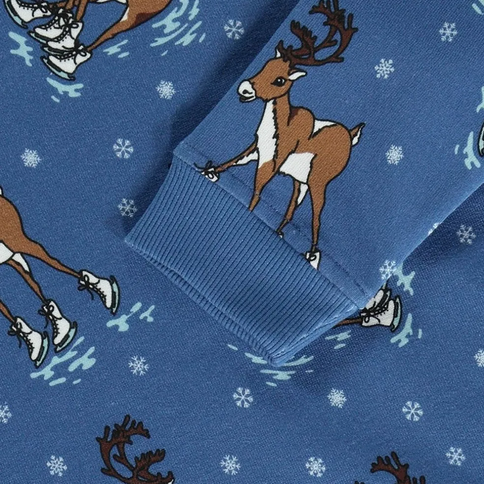 Sweatshirt with reindeer Federal Blue Federal Reindeer Sweatshirt i Federal Blue