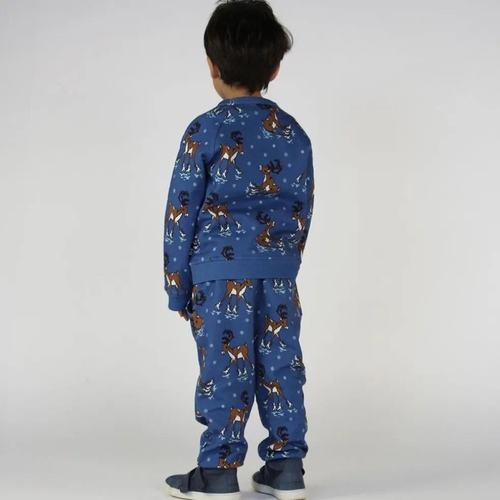 Sweatshirt with reindeer Federal Blue Federal Reindeer Sweatshirt i Federal Blue