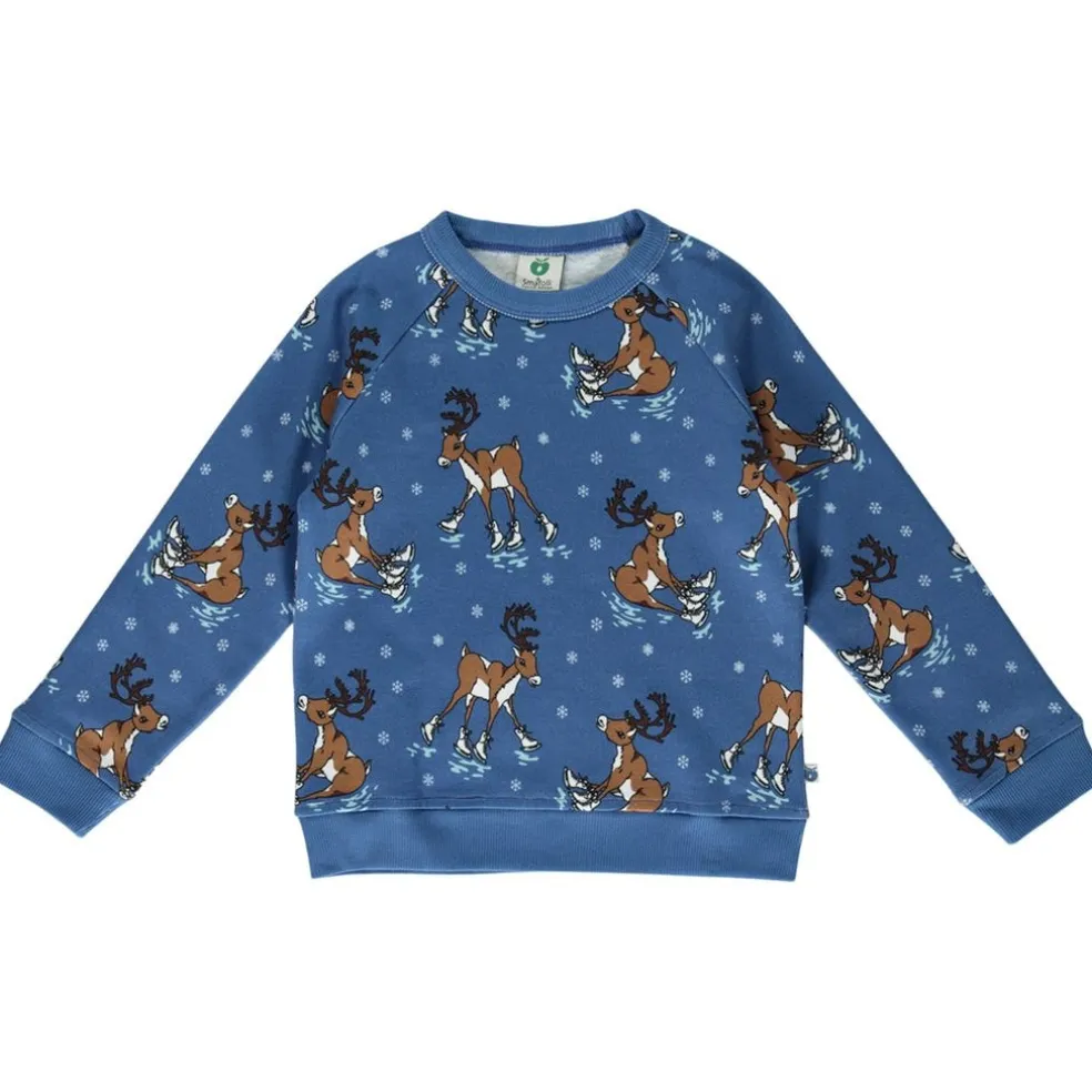 Sweatshirt with reindeer Federal Blue Federal Reindeer Sweatshirt i Federal Blue