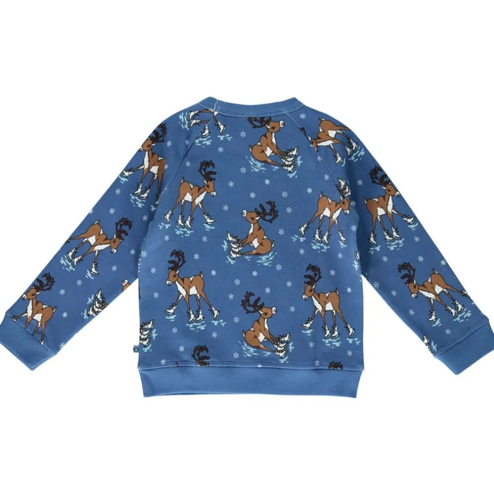 Sweatshirt with reindeer Federal Blue Federal Reindeer Sweatshirt i Federal Blue