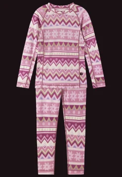 Taitoa Underställsset I Ull Grey Pink
