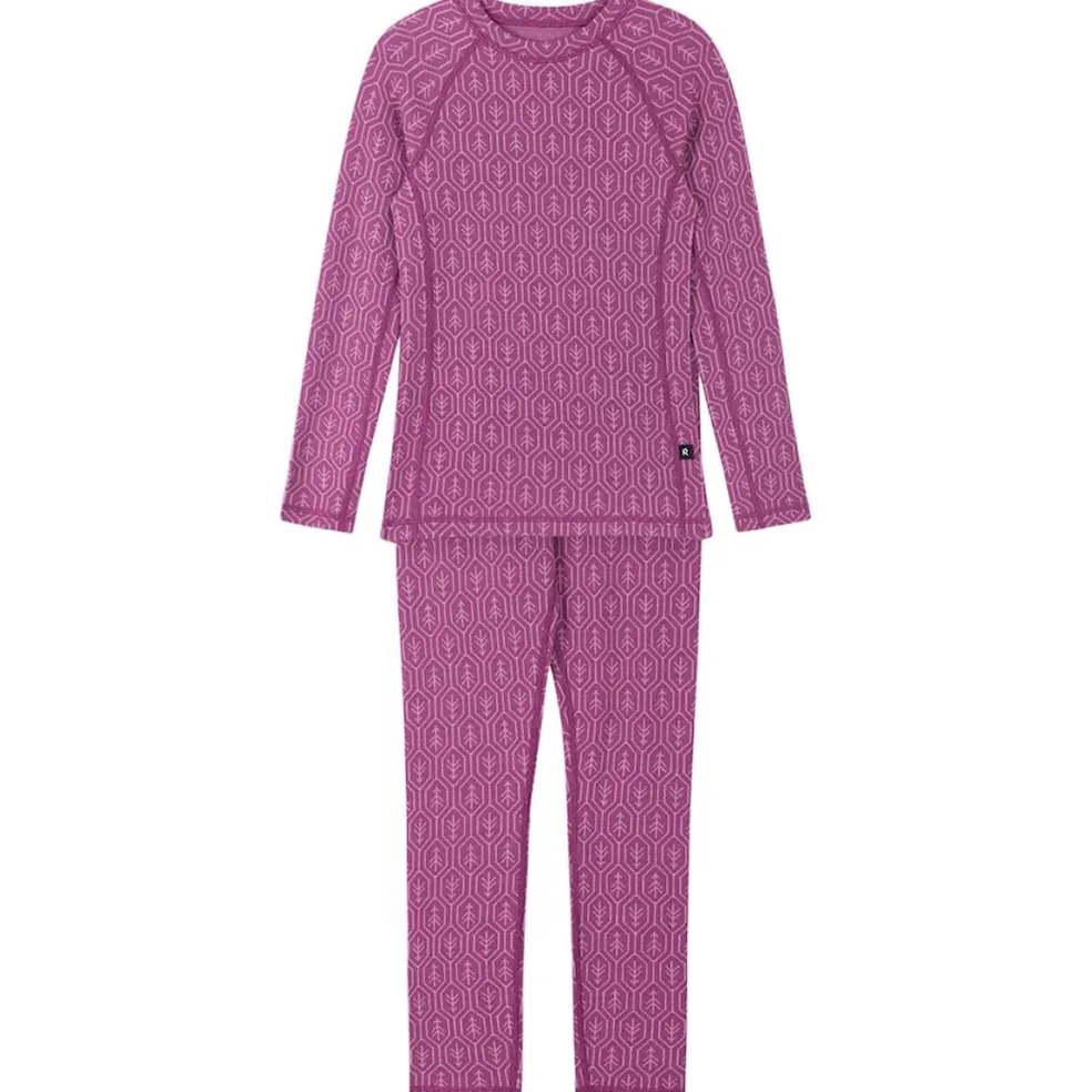 Taival Underställsset I Ull Red Violet