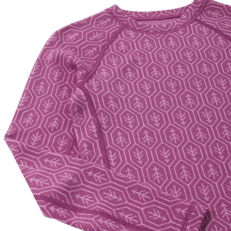 Taival Underställsset I Ull Red Violet