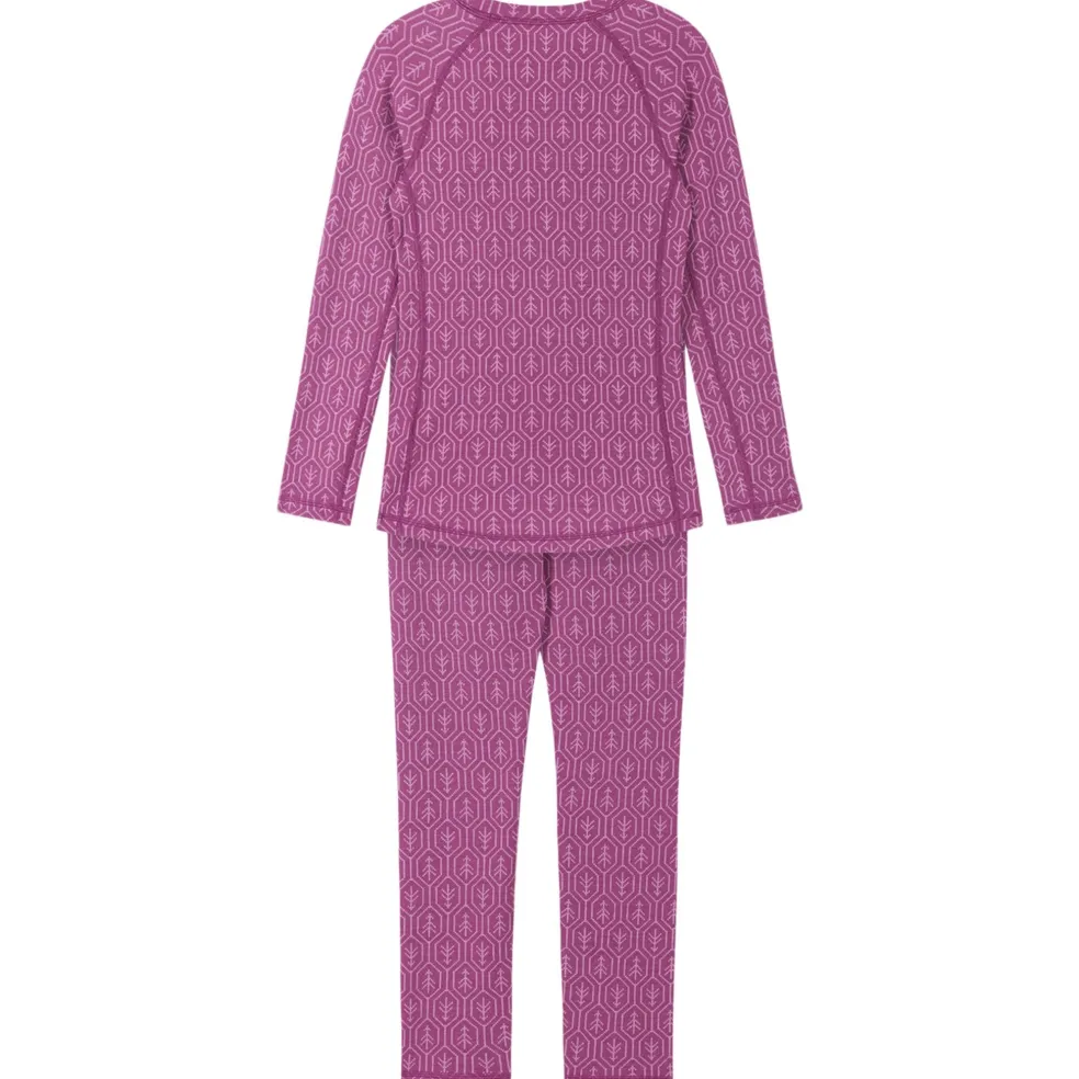 Taival Underställsset I Ull Red Violet