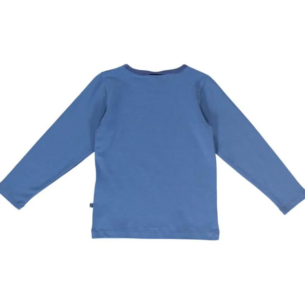 T-shirt i Federal Blue med vinterlandskapsdesign