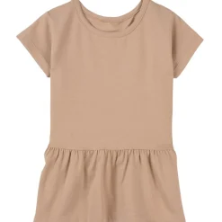 T-shirt Med Volang Sandfärgad