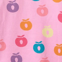 Ulm Long-Sleeved Baby Body with Apples Pink lilac