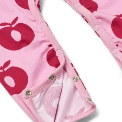 Ulm Long-Sleeved Baby Suit with Apples Pink lilac