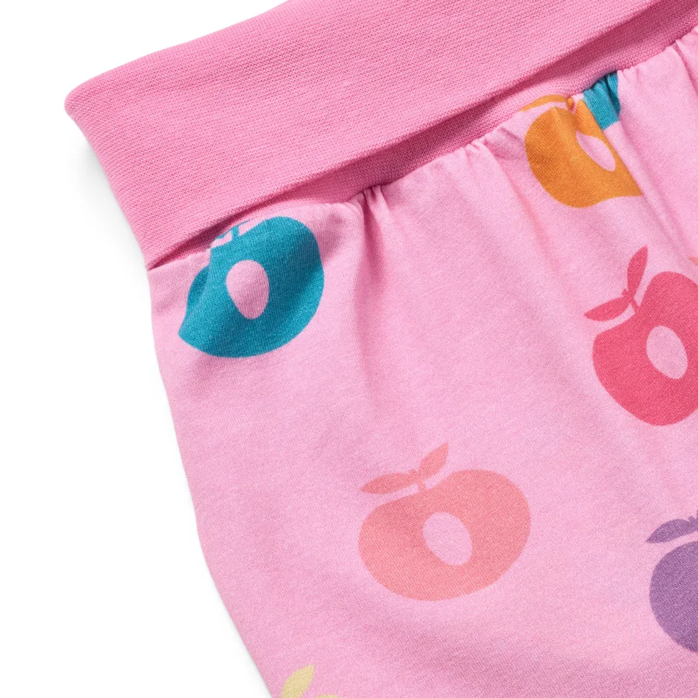 Ulm Pants For Baby with Apples Pink lilac