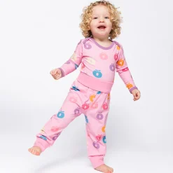 Ulm Pants For Baby with Apples Pink lilac