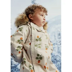 Val D'Isere Mönstrad Vinteroverall Med Hjortron Foggy White