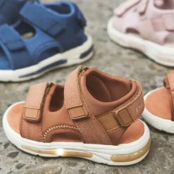Velcro Blinkande Sandaler Mocha Mousse