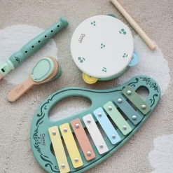 Vintage Musikinstrumentset Grön