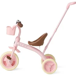 Vintage Trehjuling Med Föräldrahandtag Candy Pink