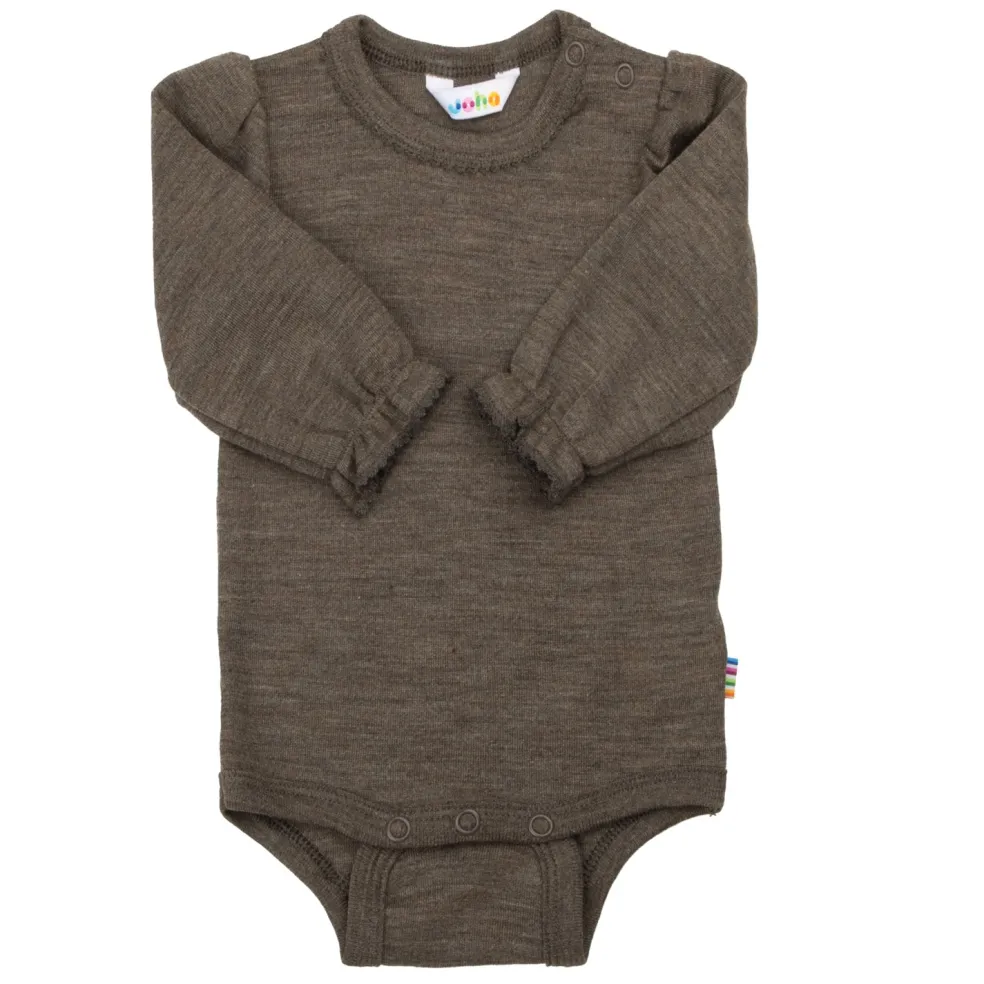 Wool Baby Body Brown Melange