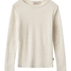 Wool T-Shirt L/S Alfie-1141 eggshell melange
