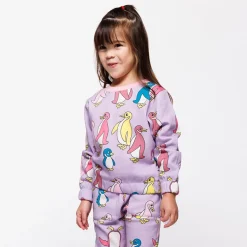 Yapeen Sweatshirt Med Pingviner Lila Heather Purple